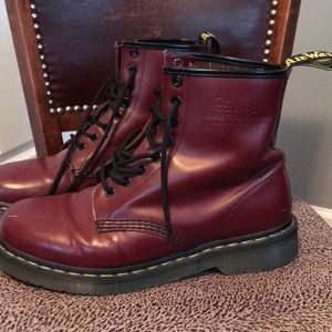 Red Doc martens